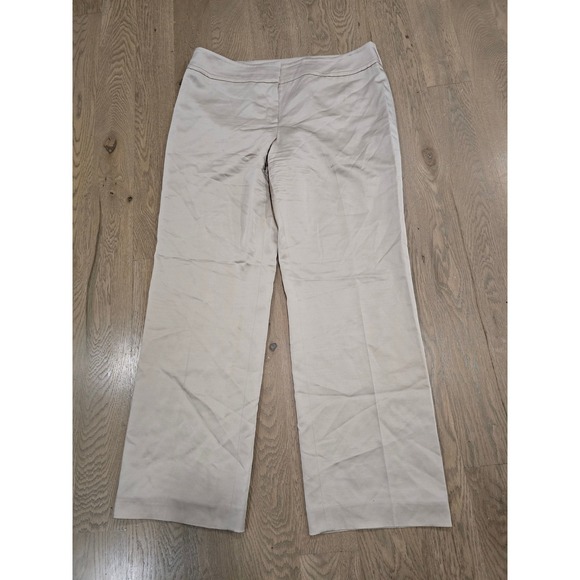 Ann Taylor Women's Size 14 Beige Wool Blend Dress Pants Career Trousers - Picture 1 of 8
